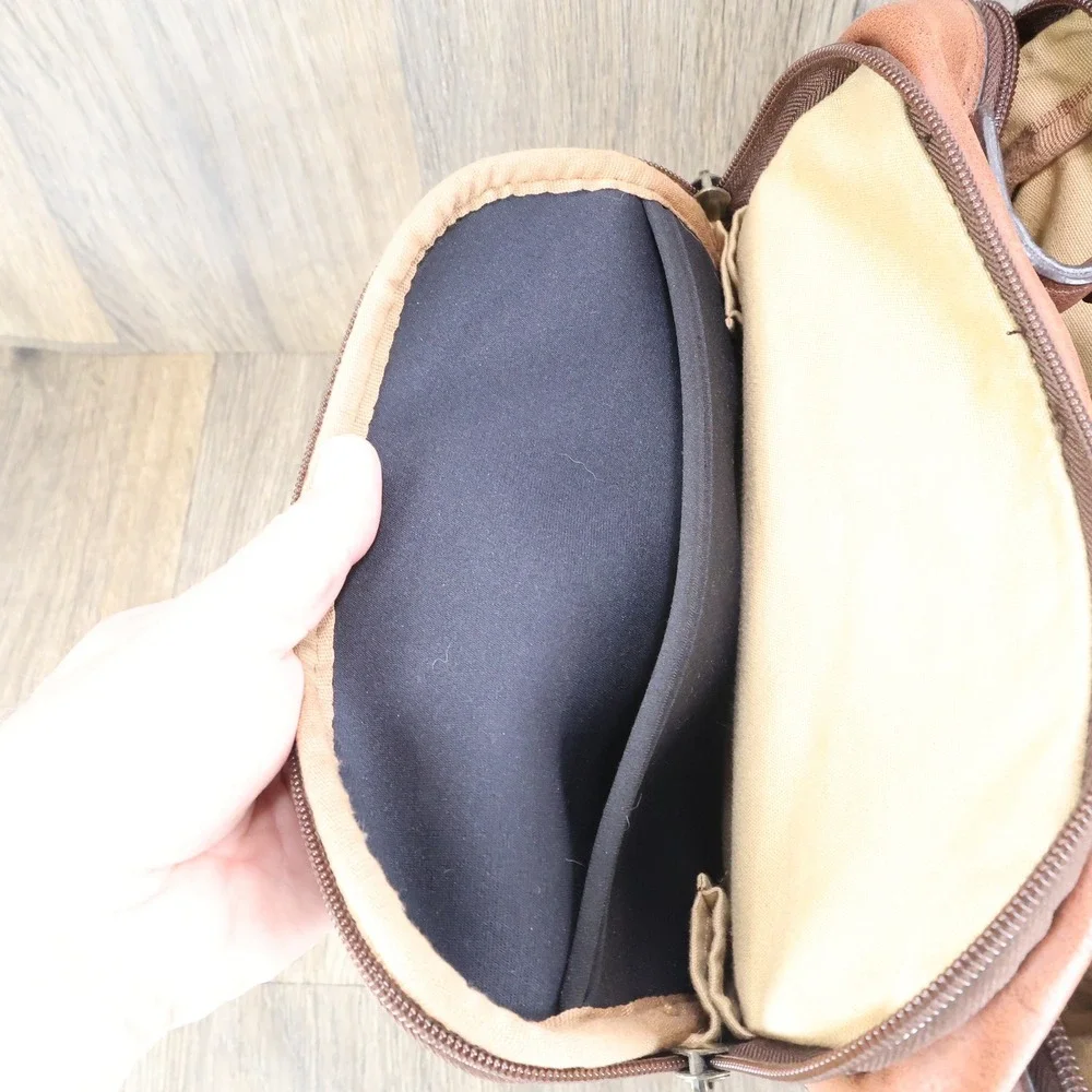 Duluth Trading Co Brown Leather Messenger Crossbody Bag Travel Utility Pouch